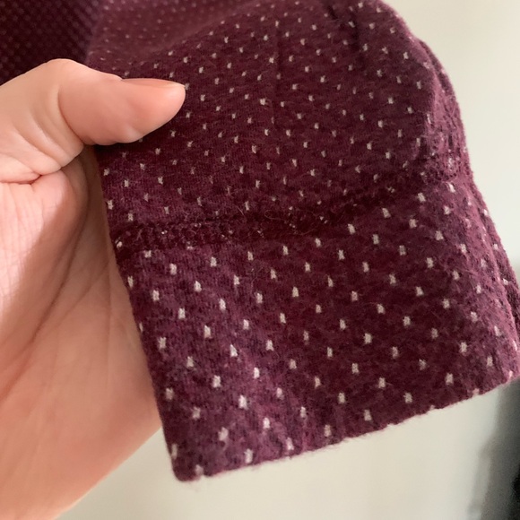 Madewell Maroon Reversible Sweater in Dot or Stripes Size M - Picture 4 of 6